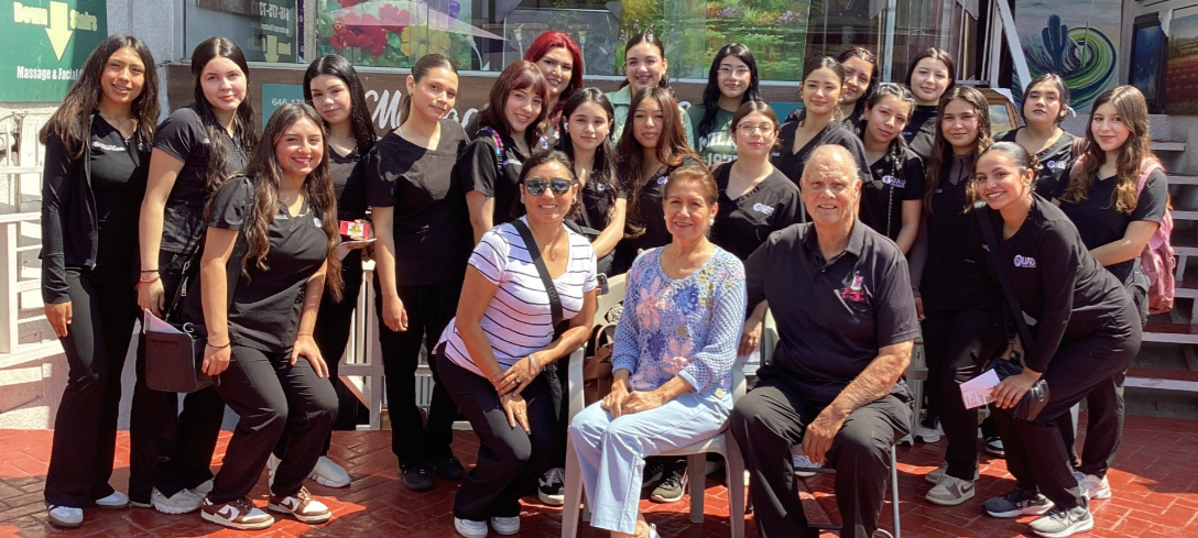 Cosmetology students from the University of Durango visiting Massage & Facial Care